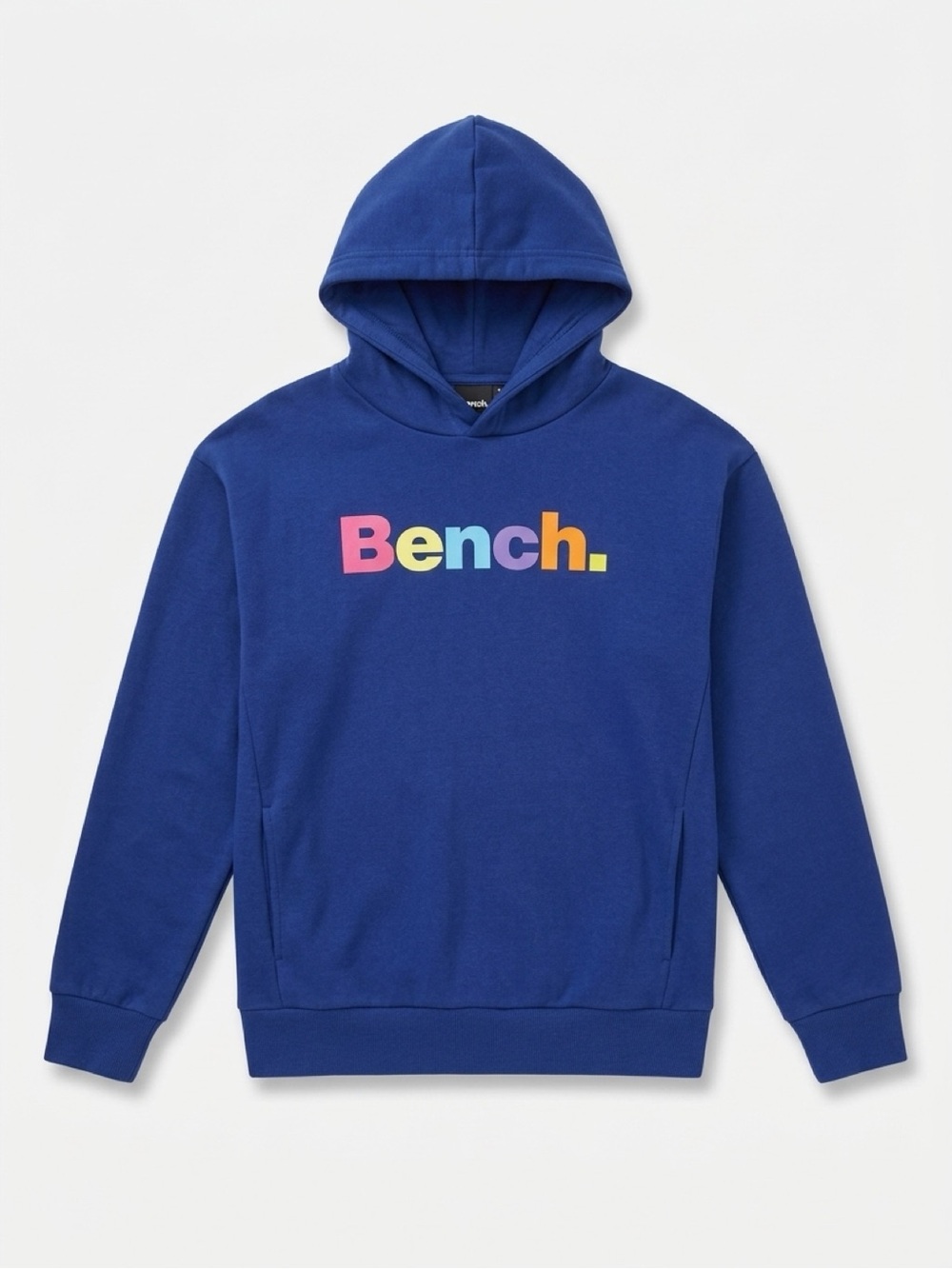 Bench Women’s Blue Crewneck Hoodie with Multicolor Logo